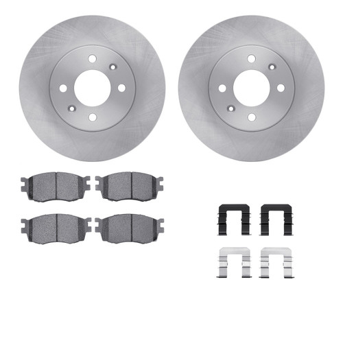 DFC Brake Rotor with 5000 Brake Pads and Hardware Kit 6512-03099