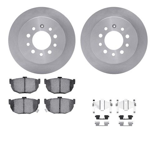 DFC Brake Rotor with 5000 Brake Pads and Hardware Kit 6512-03279