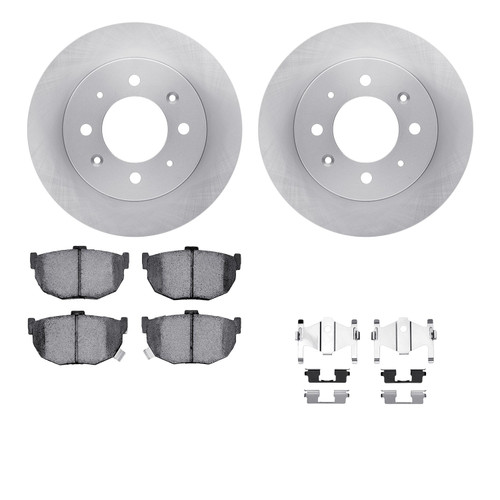 DFC Brake Rotor with 5000 Brake Pads and Hardware Kit 6512-21065