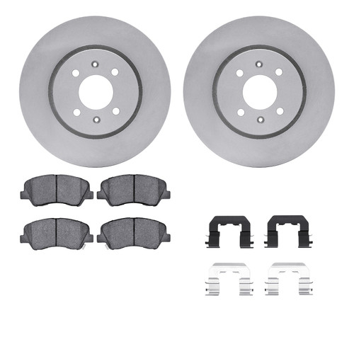 DFC Brake Rotor with 5000 Brake Pads and Hardware Kit 6512-21110