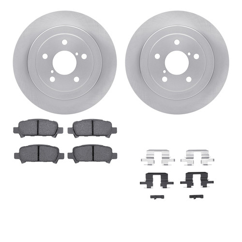 DFC Brake Rotor with 5000 Brake Pads and Hardware Kit 6512-13076