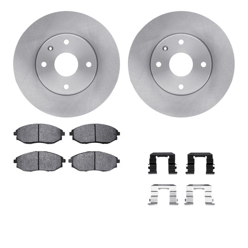 DFC Brake Rotor with 5000 Brake Pads and Hardware Kit 6512-01047