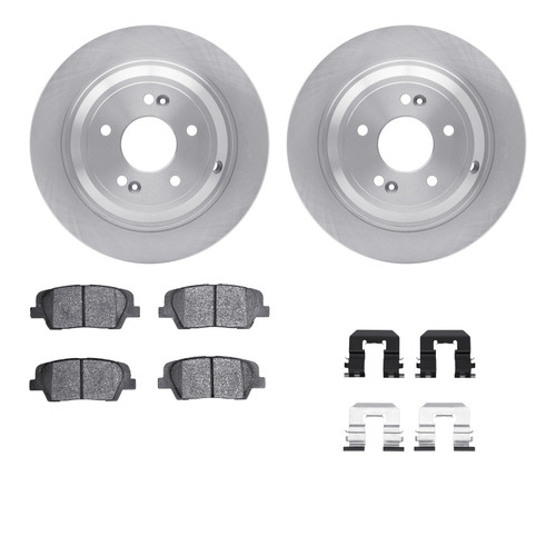 DFC Brake Rotor with 5000 Brake Pads and Hardware Kit 6512-03350