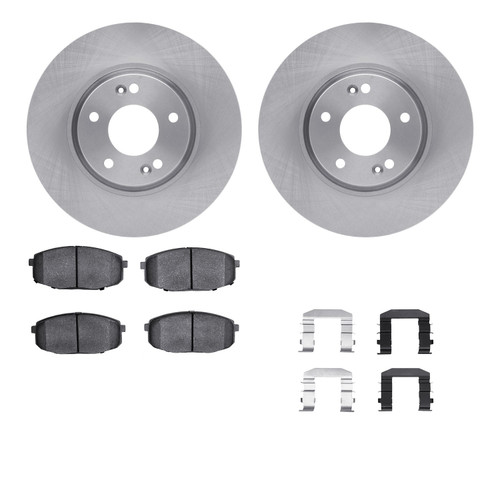 DFC Brake Rotor with 5000 Brake Pads and Hardware Kit 6512-03237