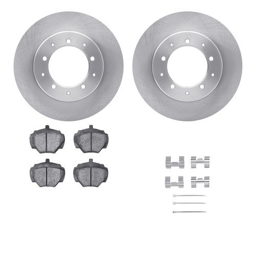 DFC Brake Rotor with 5000 Brake Pads and Hardware Kit 6512-11049