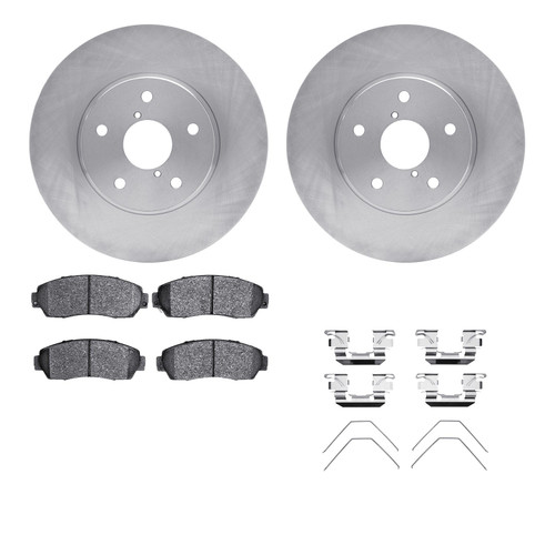 DFC Brake Rotor with 5000 Brake Pads and Hardware Kit 6512-13176