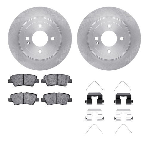 DFC Brake Rotor with 5000 Brake Pads and Hardware Kit 6512-03363