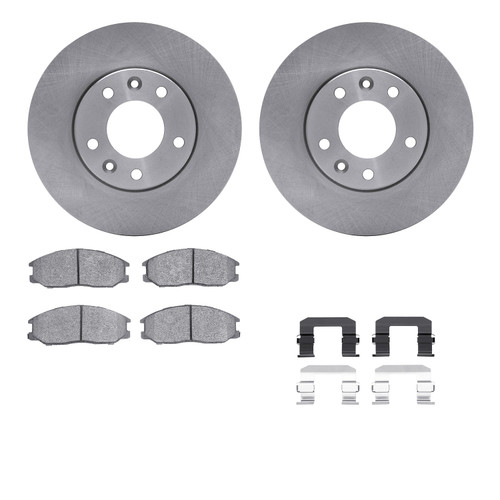 DFC Brake Rotor with 5000 Brake Pads and Hardware Kit 6512-21135