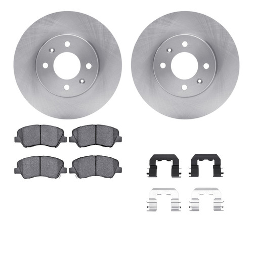 DFC Brake Rotor with 5000 Brake Pads and Hardware Kit 6512-03366