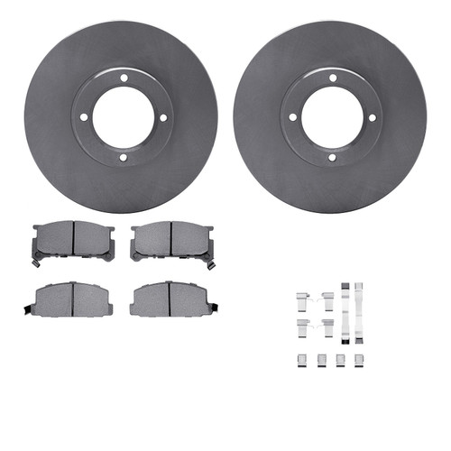 DFC Brake Rotor with 5000 Brake Pads and Hardware Kit 6512-13115
