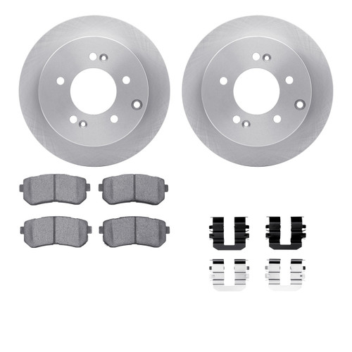 DFC Brake Rotor with 5000 Brake Pads and Hardware Kit 6512-21090