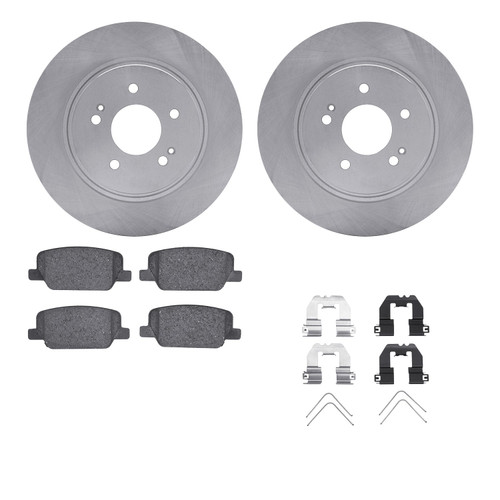 DFC Brake Rotor with 5000 Brake Pads and Hardware Kit 6512-03456