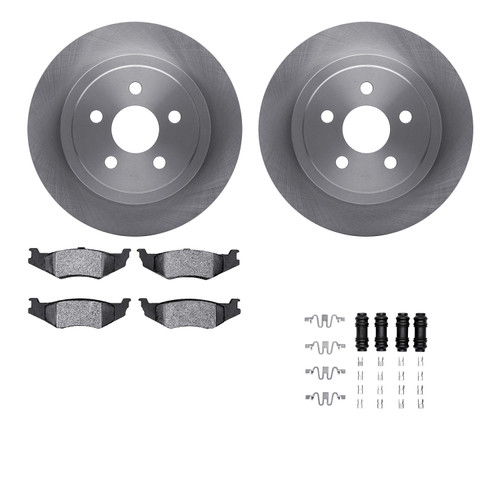 DFC Brake Rotor with 5000 Brake Pads and Hardware Kit 6512-39095