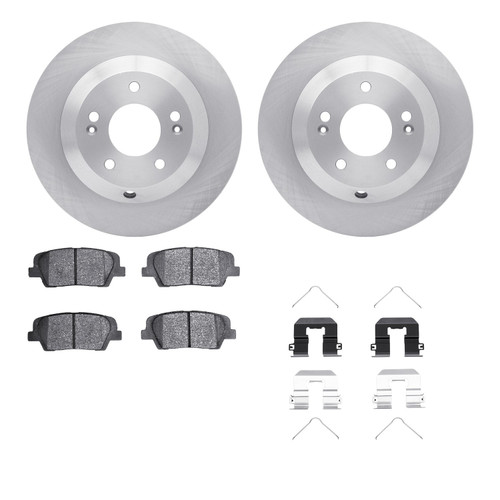 DFC Brake Rotor with 5000 Brake Pads and Hardware Kit 6512-21158