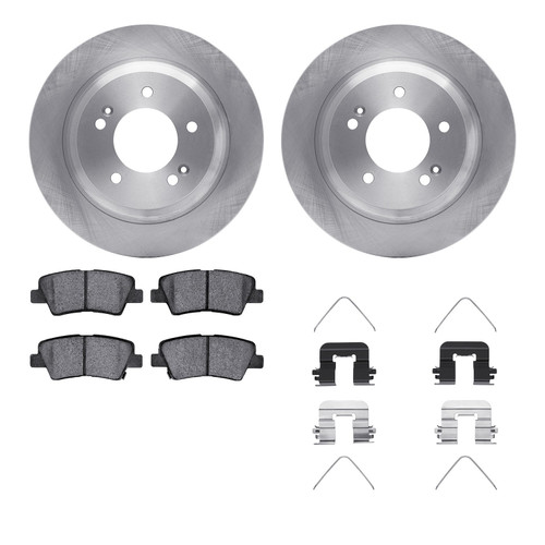 DFC Brake Rotor with 5000 Brake Pads and Hardware Kit 6512-21099
