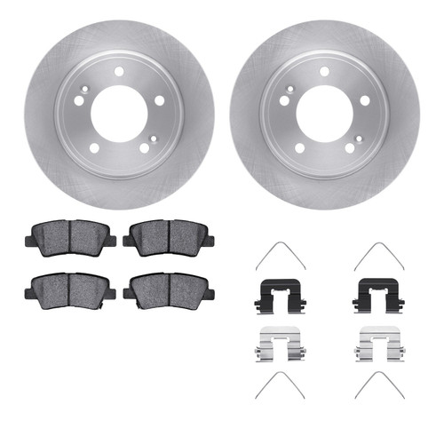 DFC Brake Rotor with 5000 Brake Pads and Hardware Kit 6512-21171