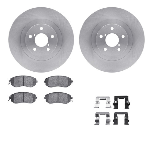 DFC Brake Rotor with 5000 Brake Pads and Hardware Kit 6512-13200