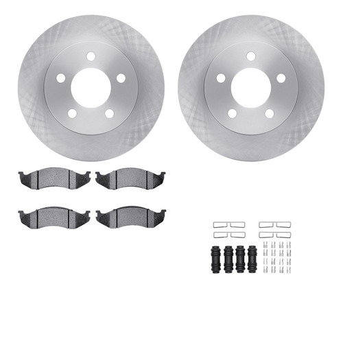 DFC Brake Rotor with 5000 Brake Pads and Hardware Kit 6512-42162