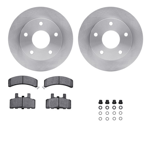 DFC Brake Rotor with 5000 Brake Pads and Hardware Kit 6512-40366