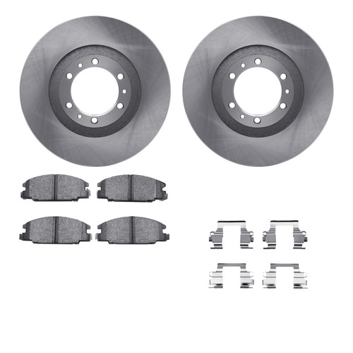 DFC Brake Rotor with 5000 Brake Pads and Hardware Kit 6512-37036