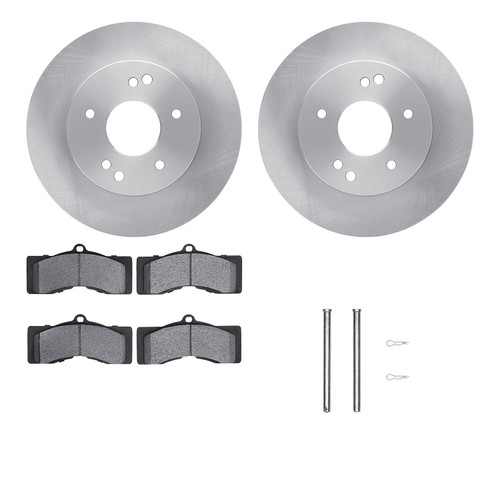 DFC Brake Rotor with 5000 Brake Pads and Hardware Kit 6512-47116