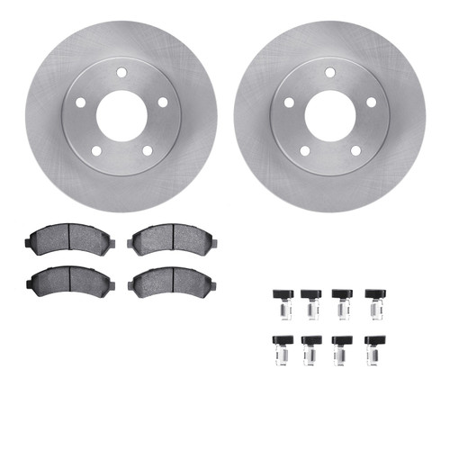 DFC Brake Rotor with 5000 Brake Pads and Hardware Kit 6512-48237