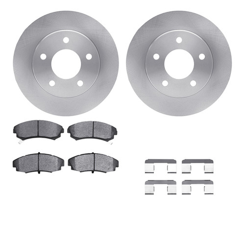 DFC Brake Rotor with 5000 Brake Pads and Hardware Kit 6512-45057