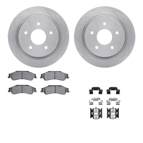 DFC Brake Rotor with 5000 Brake Pads and Hardware Kit 6512-48240