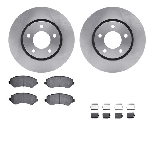 DFC Brake Rotor with 5000 Brake Pads and Hardware Kit 6512-40411