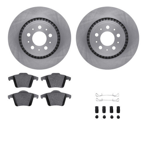 DFC Brake Rotor with 5000 Brake Pads and Hardware Kit 6512-27274