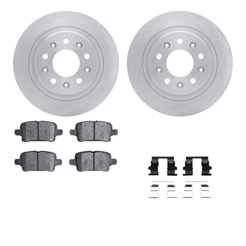 DFC Brake Rotor with 5000 Brake Pads and Hardware Kit 6512-47328
