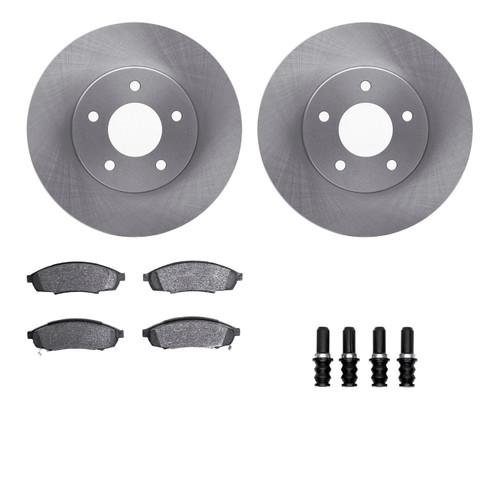 DFC Brake Rotor with 5000 Brake Pads and Hardware Kit 6512-45076