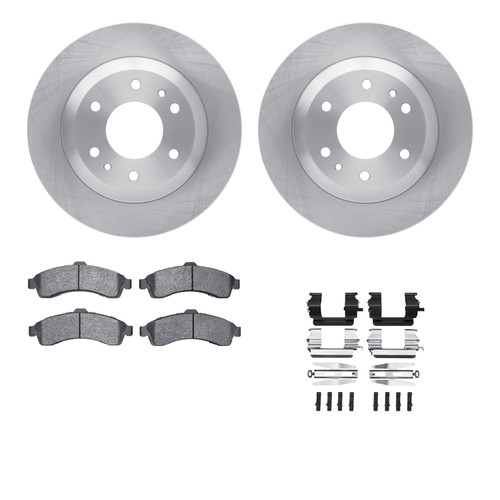 DFC Brake Rotor with 5000 Brake Pads and Hardware Kit 6512-48285