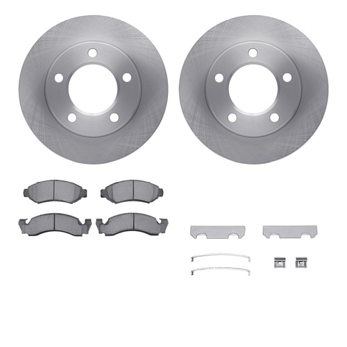 DFC Brake Rotor with 5000 Brake Pads and Hardware Kit 6512-42132