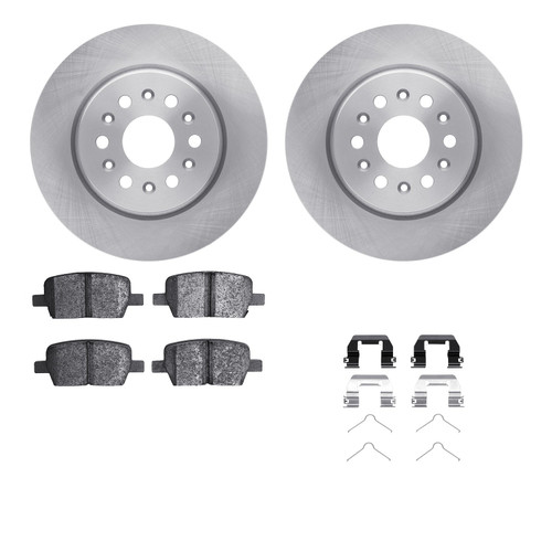 DFC Brake Rotor with 5000 Brake Pads and Hardware Kit 6512-48073