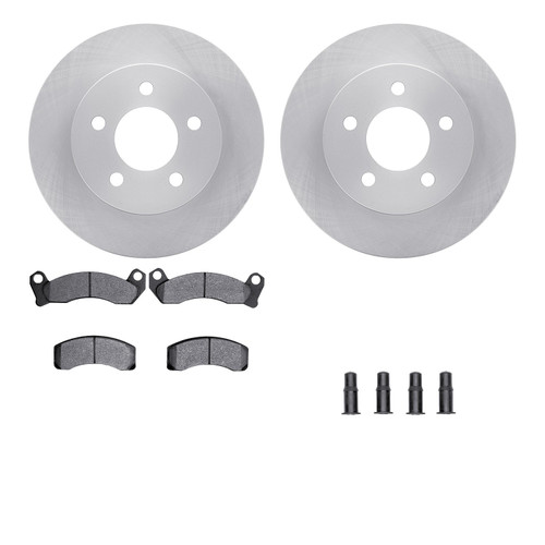 DFC Brake Rotor with 5000 Brake Pads and Hardware Kit 6512-56043
