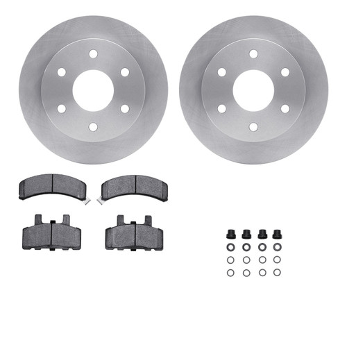 DFC Brake Rotor with 5000 Brake Pads and Hardware Kit 6512-48117