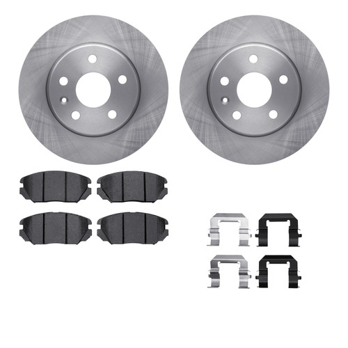 DFC Brake Rotor with 5000 Brake Pads and Hardware Kit 6512-45104