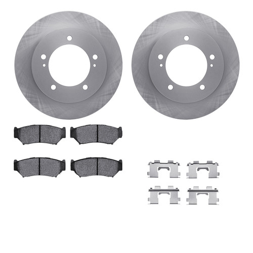 DFC Brake Rotor with 5000 Brake Pads and Hardware Kit 6512-47269