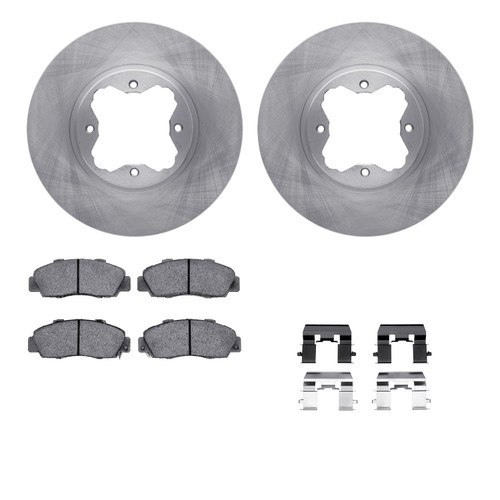 DFC Brake Rotor with 5000 Brake Pads and Hardware Kit 6512-59228