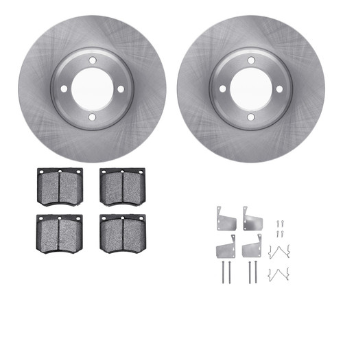 DFC Brake Rotor with 5000 Brake Pads and Hardware Kit 6512-56103