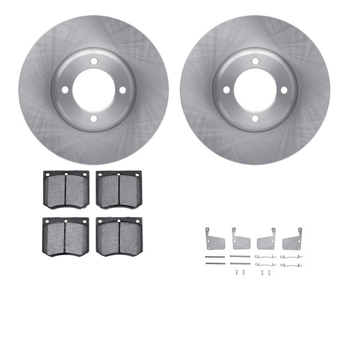 DFC Brake Rotor with 5000 Brake Pads and Hardware Kit 6512-56104