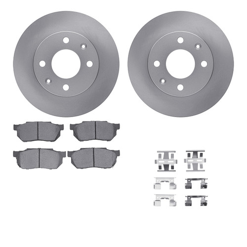 DFC Brake Rotor with 5000 Brake Pads and Hardware Kit 6512-59107