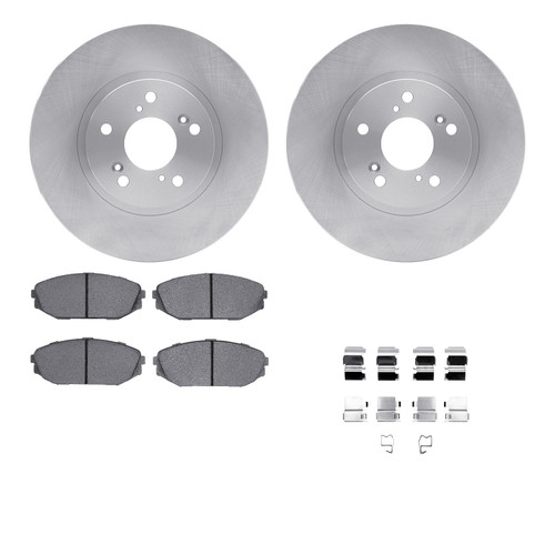 DFC Brake Rotor with 5000 Brake Pads and Hardware Kit 6512-59358