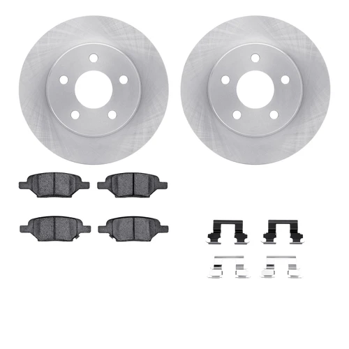 DFC Brake Rotor with 5000 Brake Pads and Hardware Kit 6512-53031