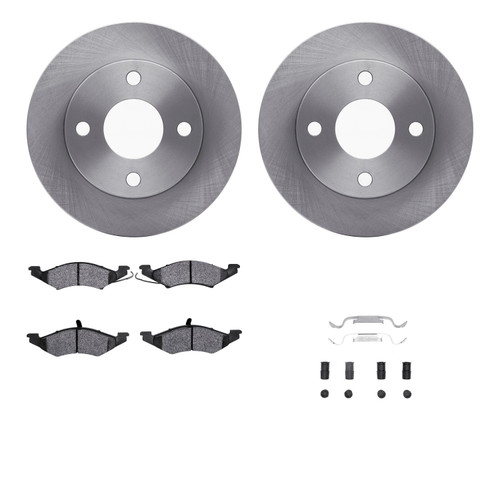 DFC Brake Rotor with 5000 Brake Pads and Hardware Kit 6512-55030