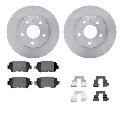DFC Brake Rotor with 5000 Brake Pads and Hardware Kit 6512-53046