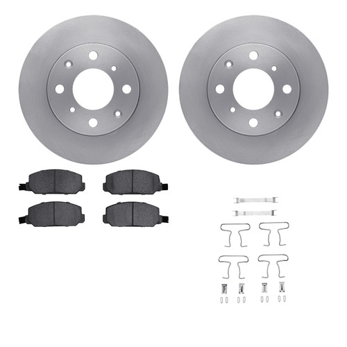 DFC Brake Rotor with 5000 Brake Pads and Hardware Kit 6512-59132