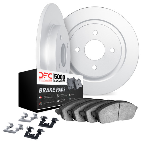 DFC Brake Rotor with 5000 Brake Pads and Hardware Kit 6512-59132