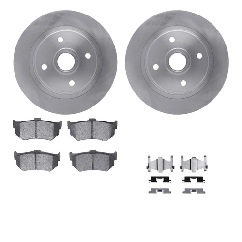DFC Brake Rotor with 5000 Brake Pads and Hardware Kit 6512-59146